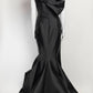 Frascara Black One Shoulder Peplum Gown 12
