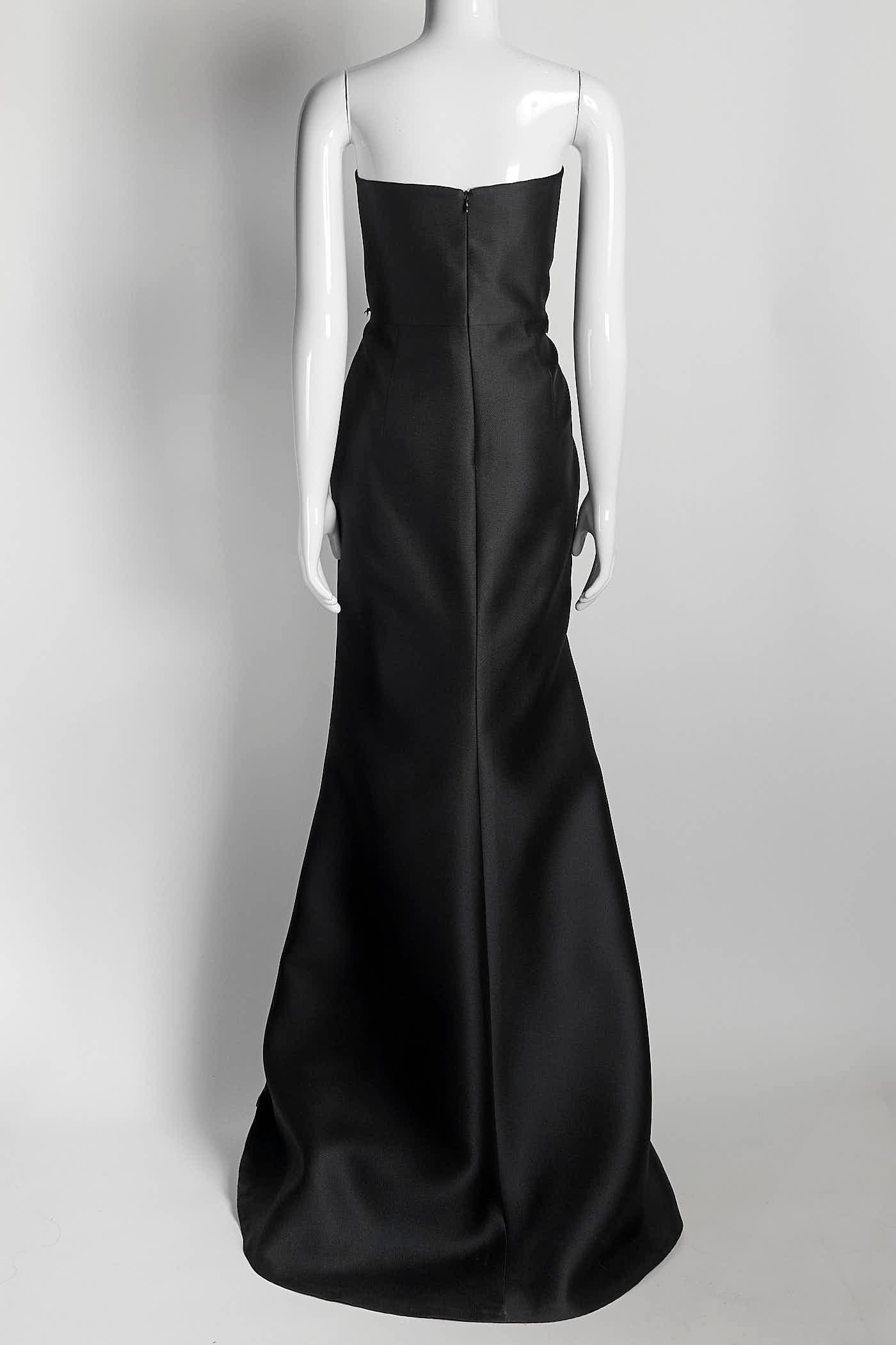 Frascara Black Strapless Long Gown 14