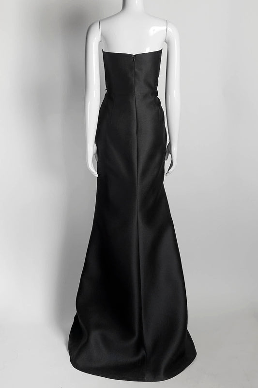 Frascara Black Strapless Long Gown 14