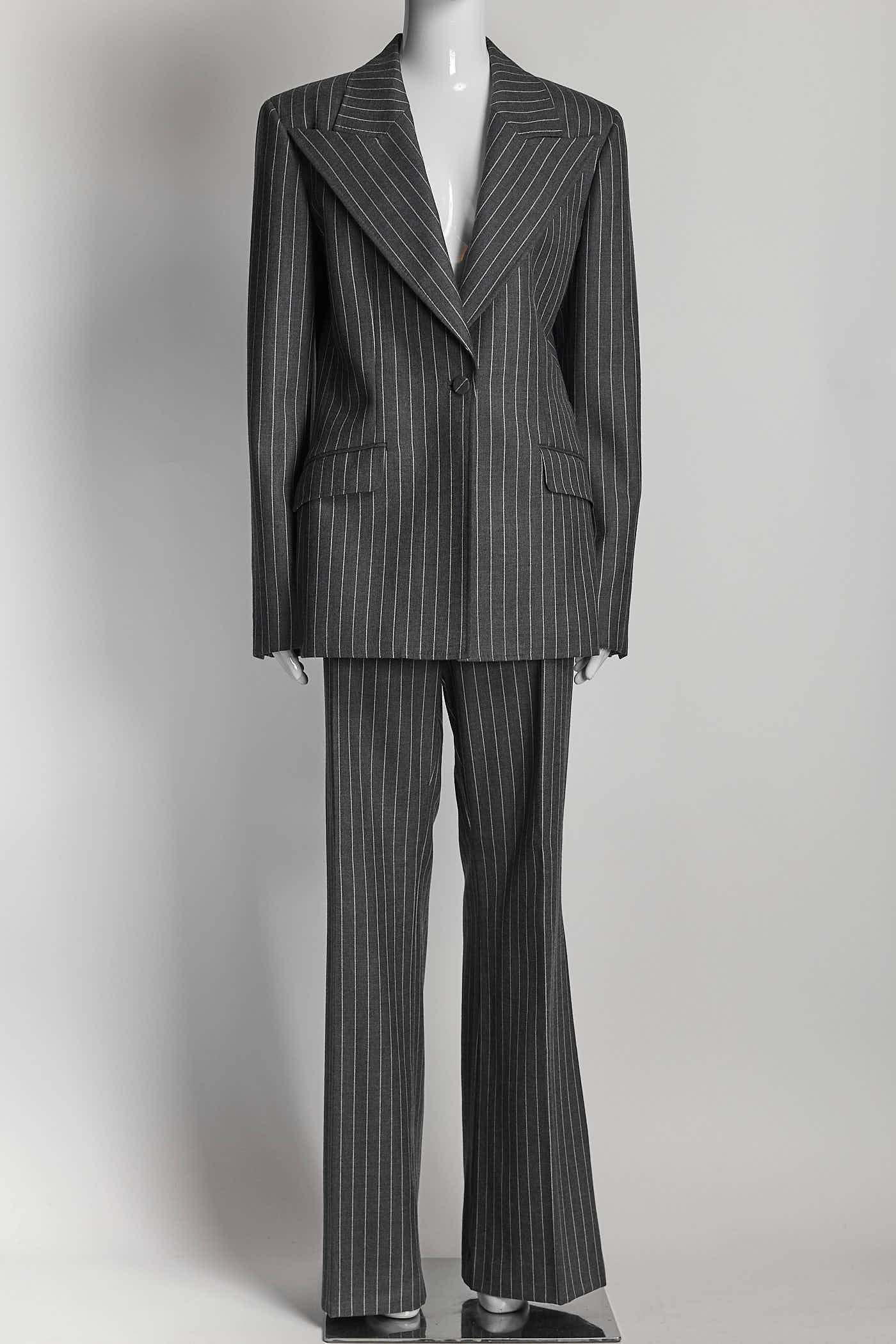 GABRIELA HEARST Leiva pinstriped wool-twill Suit Blazer/Trouser 44