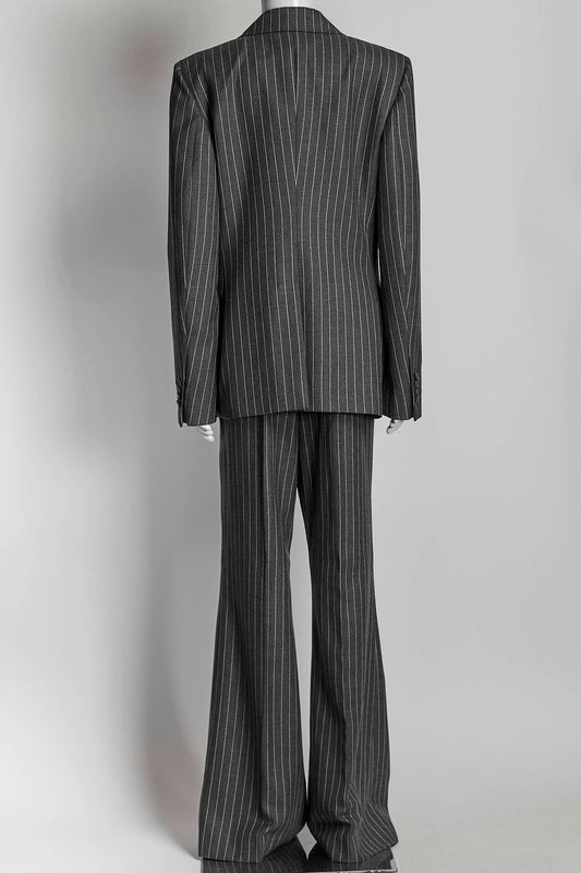 GABRIELA HEARST Leiva pinstriped wool-twill Suit Blazer/Trouser 44