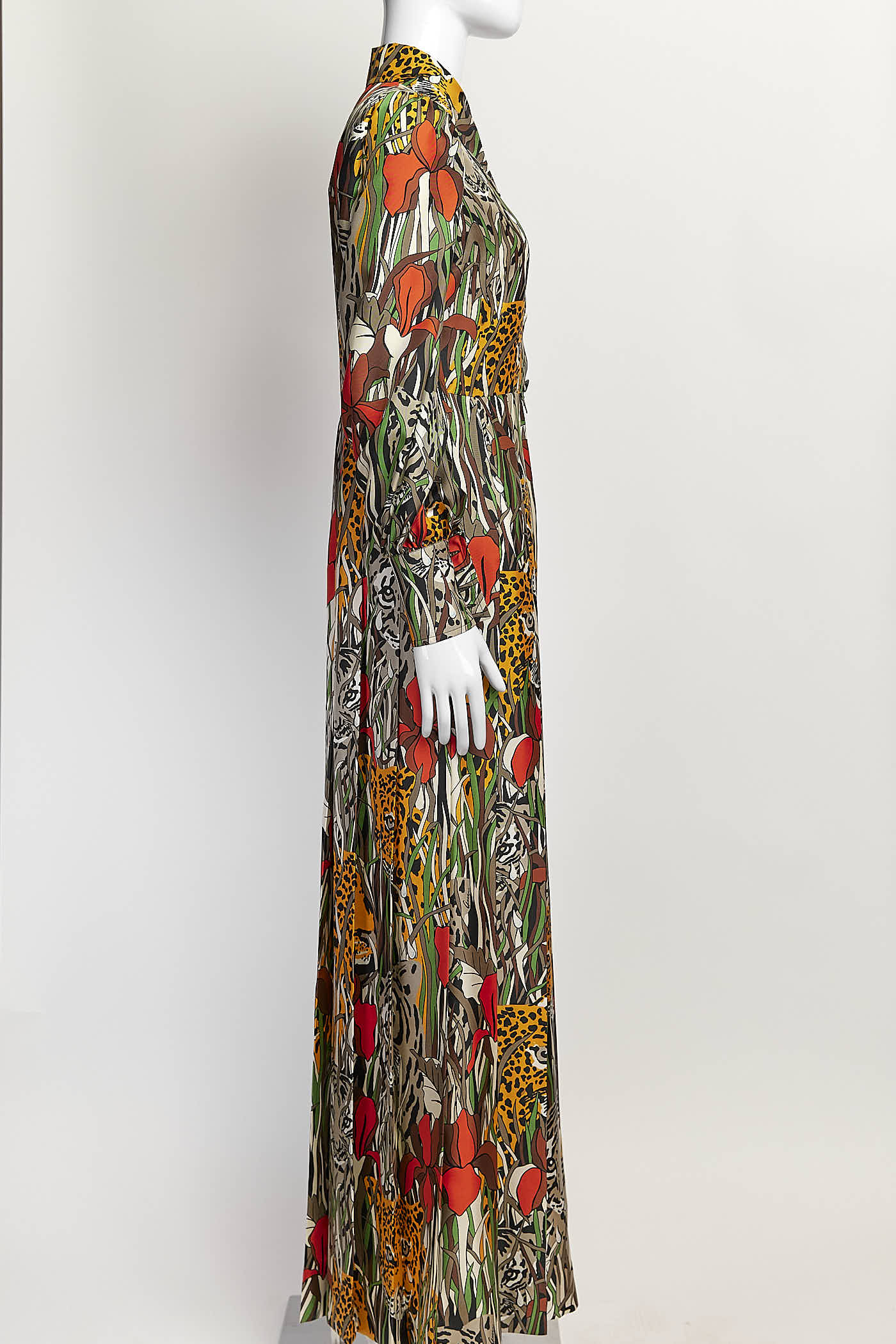 GUCCI ANIMAL PRINT MAXI DRESS 38