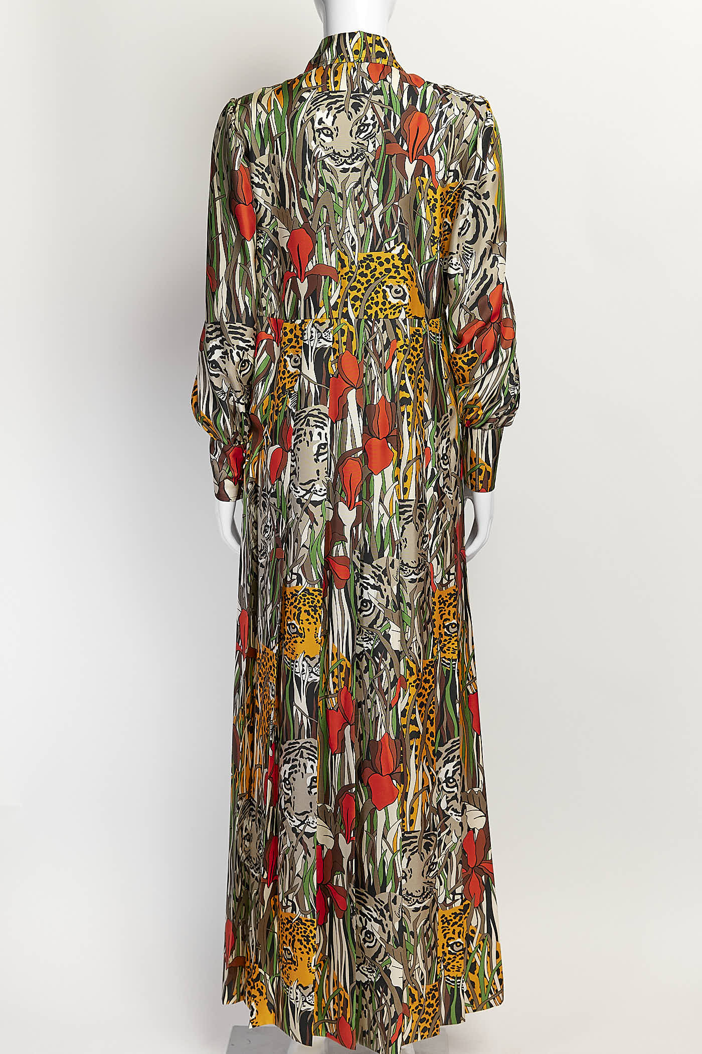 GUCCI ANIMAL PRINT MAXI DRESS 38