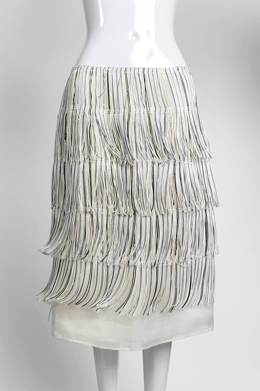 Gabriela Hearst Tiered Fringe Skirt 44