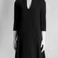 Giambattista Valli Black Flared Sleeve Dress 40