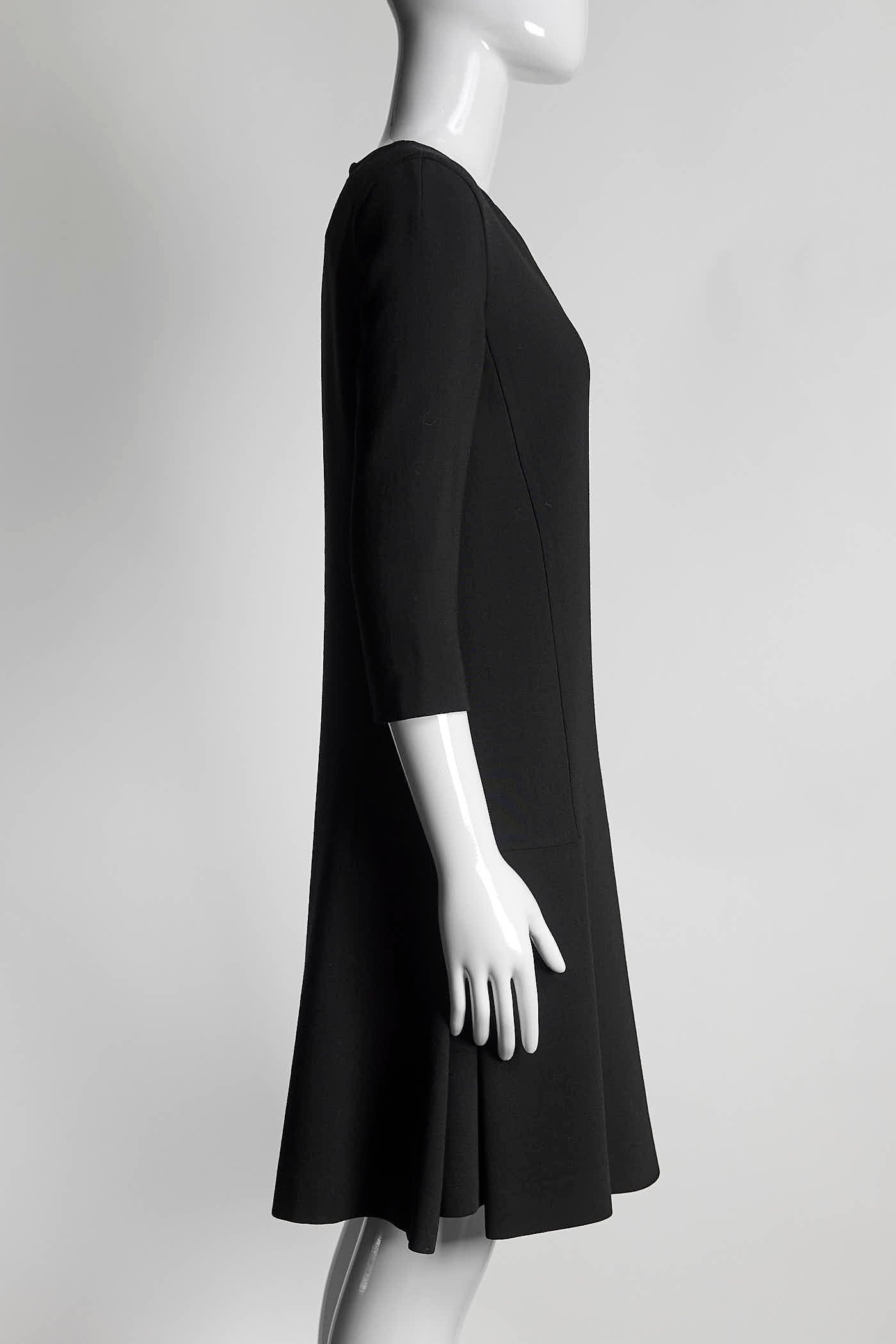 Giambattista Valli Black Flared Sleeve Dress 40