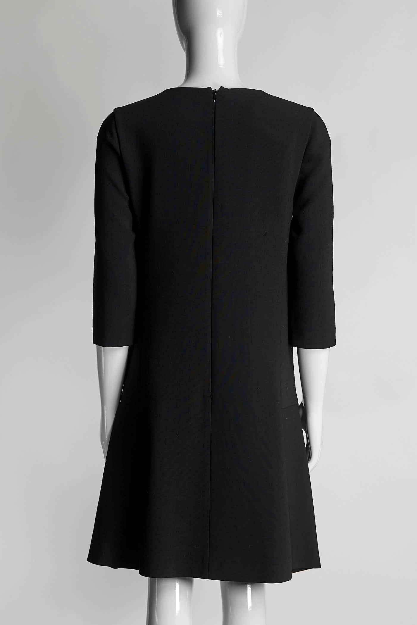 Giambattista Valli Black Flared Sleeve Dress 40