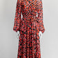 Giambattista Valli Black/Red Floral Dress IT 42