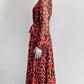 Giambattista Valli Black/Red Floral Dress IT 42