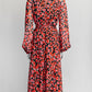 Giambattista Valli Black/Red Floral Dress IT 42