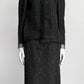 Giambattista Valli Black Sequin with Rounded Shoulder Blazer/Skirt Suit