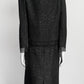 Giambattista Valli Black Sequin with Rounded Shoulder Blazer/Skirt Suit