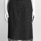 Giambattista Valli Black Sequin with Rounded Shoulder Blazer/Skirt Suit