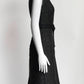 Giambattista Valli Black V-Neck Sequin with Bow Belt  Sleeveless Dress