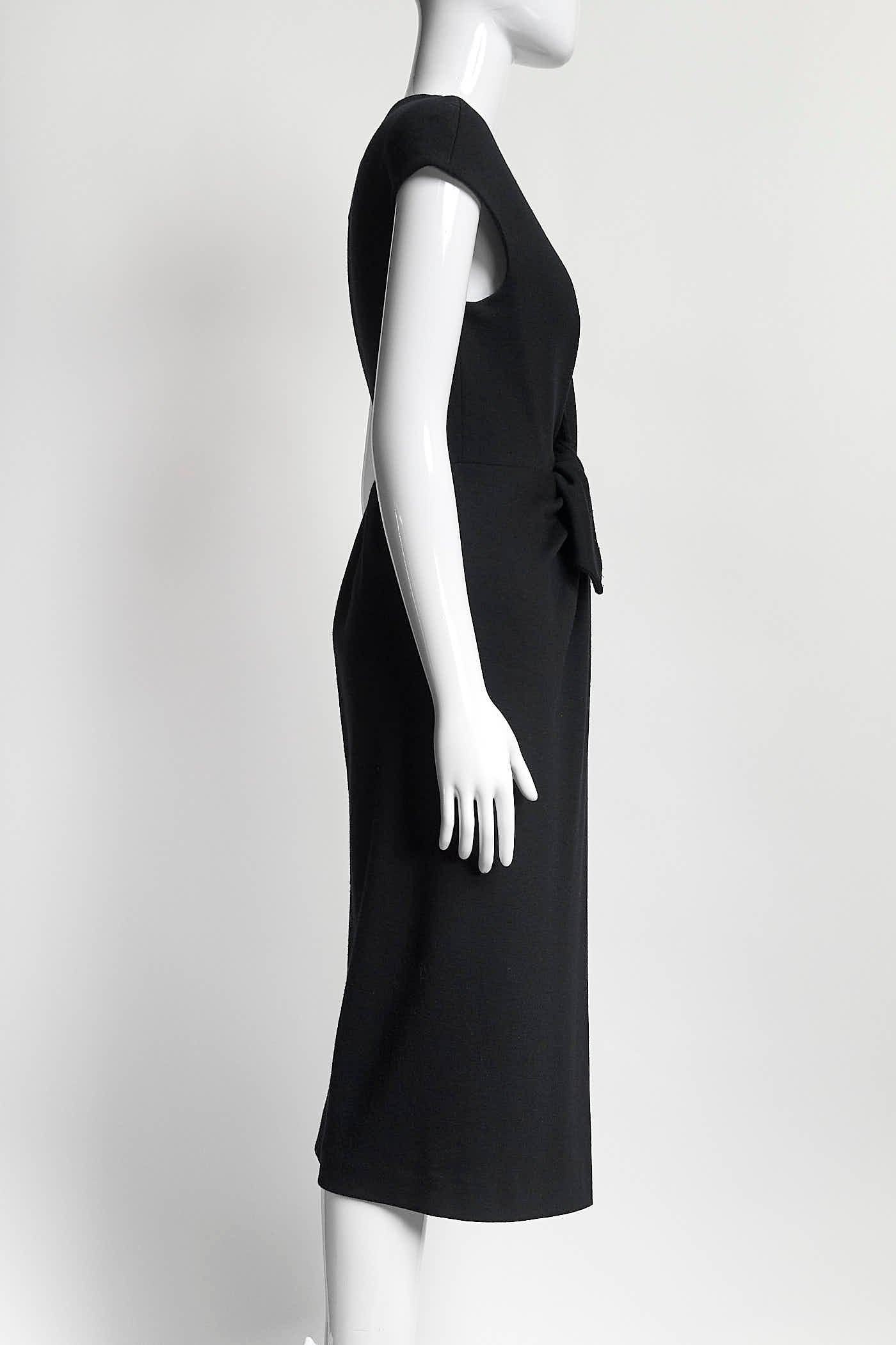 Giambattista Valli Black Wool Dress 44