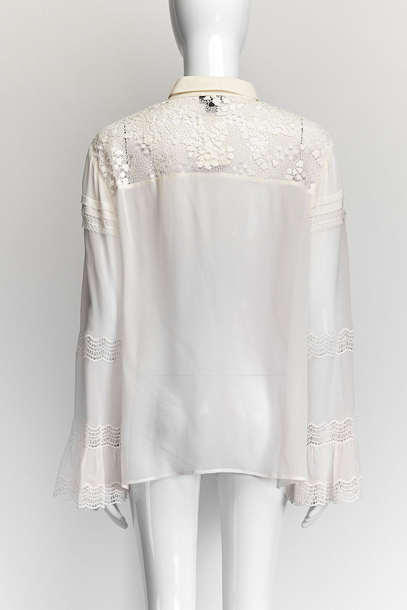 Giambattista Valli Cream Lace Blouse S