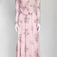 Giambattista Valli Pink Floral-Print Silk Gown IT 38