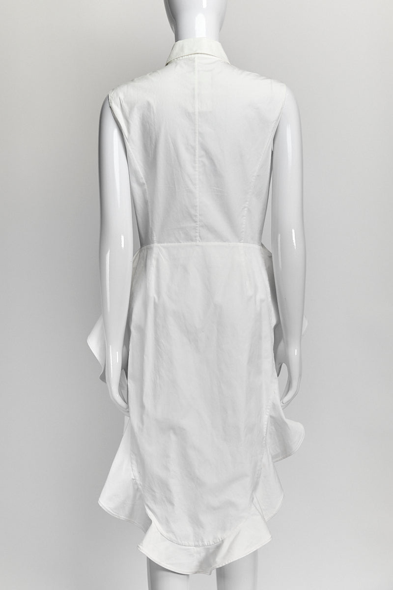 Giambattista Valli White Peplum Sleeveless Blouse XS