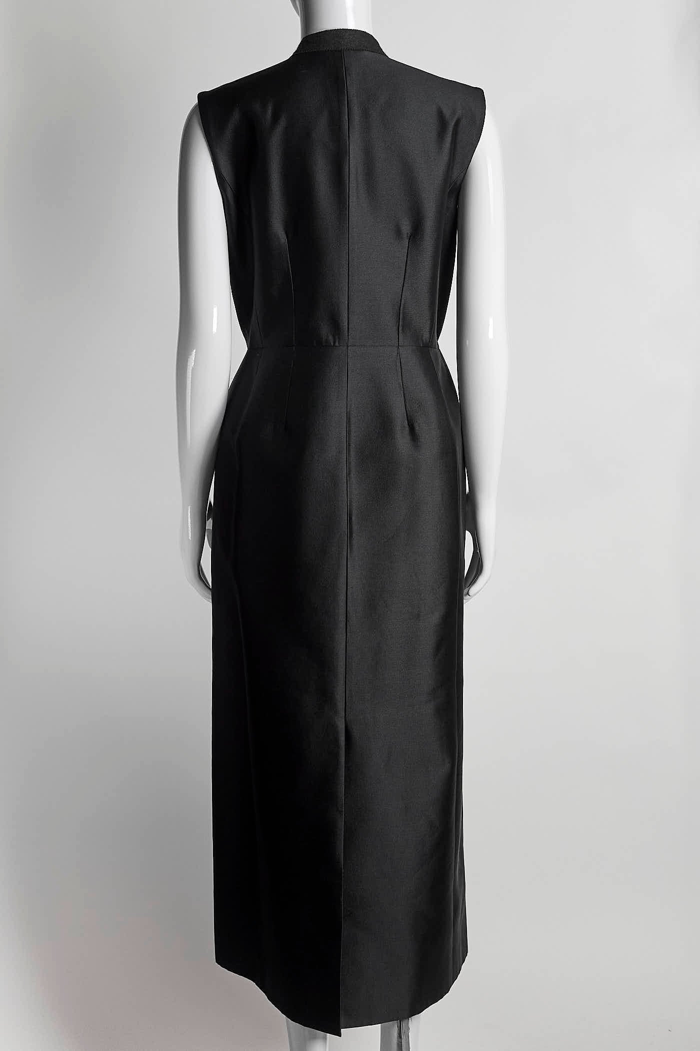 Givenchy Black Double Breasted Vest Dress 38