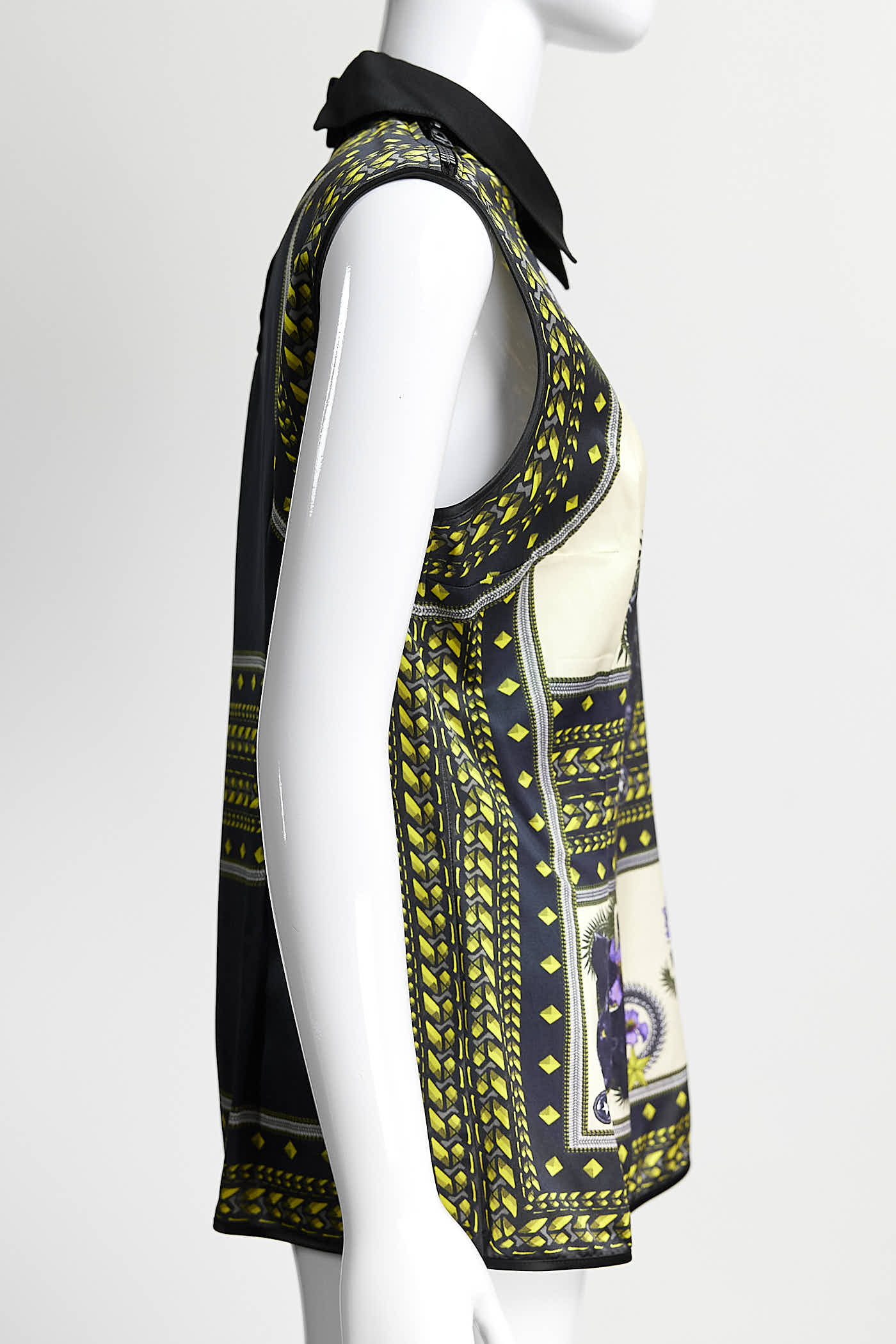 Givenchy Black/Purple Abstract Printed Blouse 44