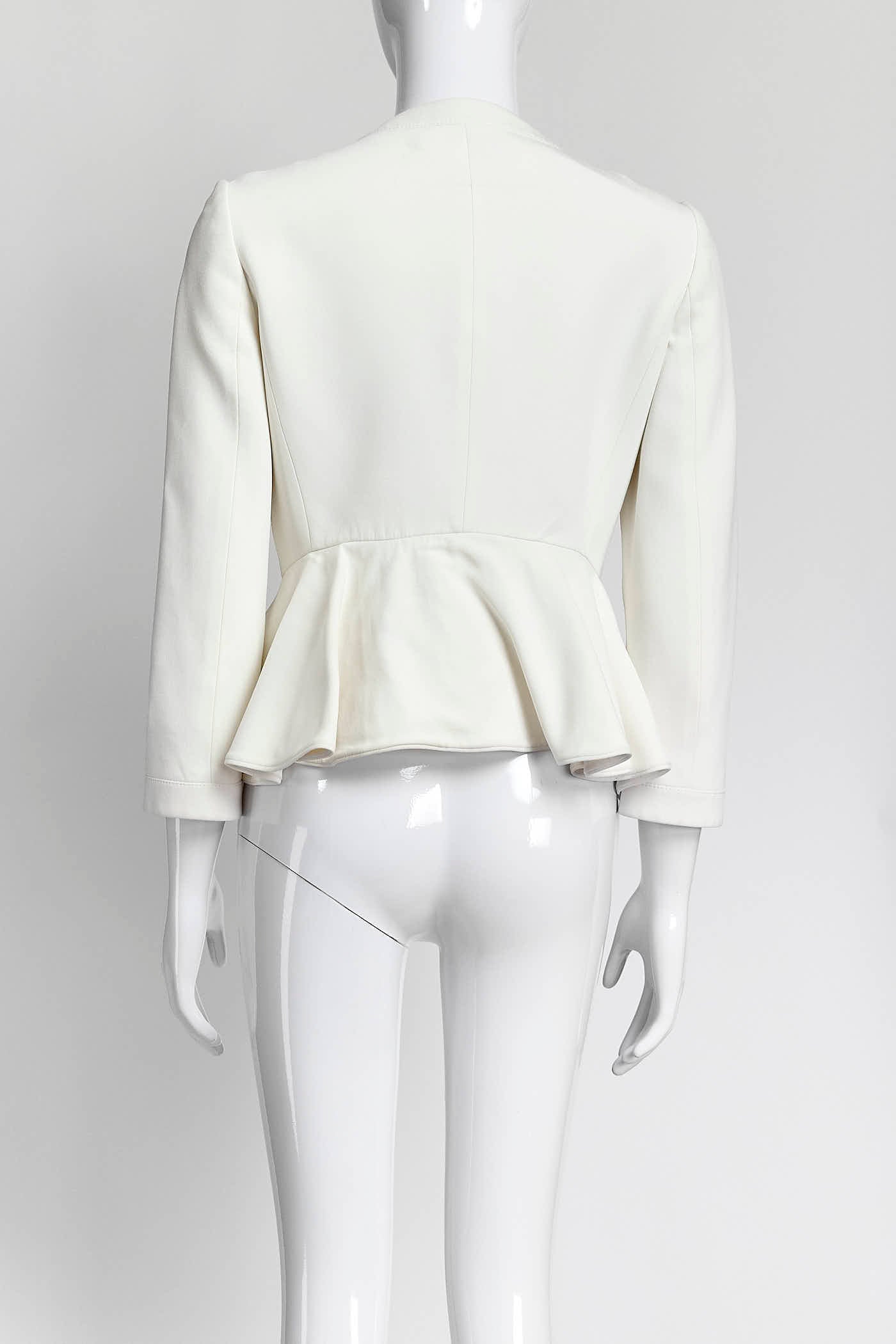 Givenchy Cream Peplum Jacket 36