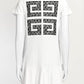 Givenchy White Kids Ruffle Logo Print Dress 12+