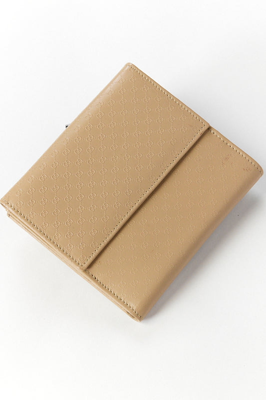 Gucci Beige Jackie Micro GG Leather Wallet