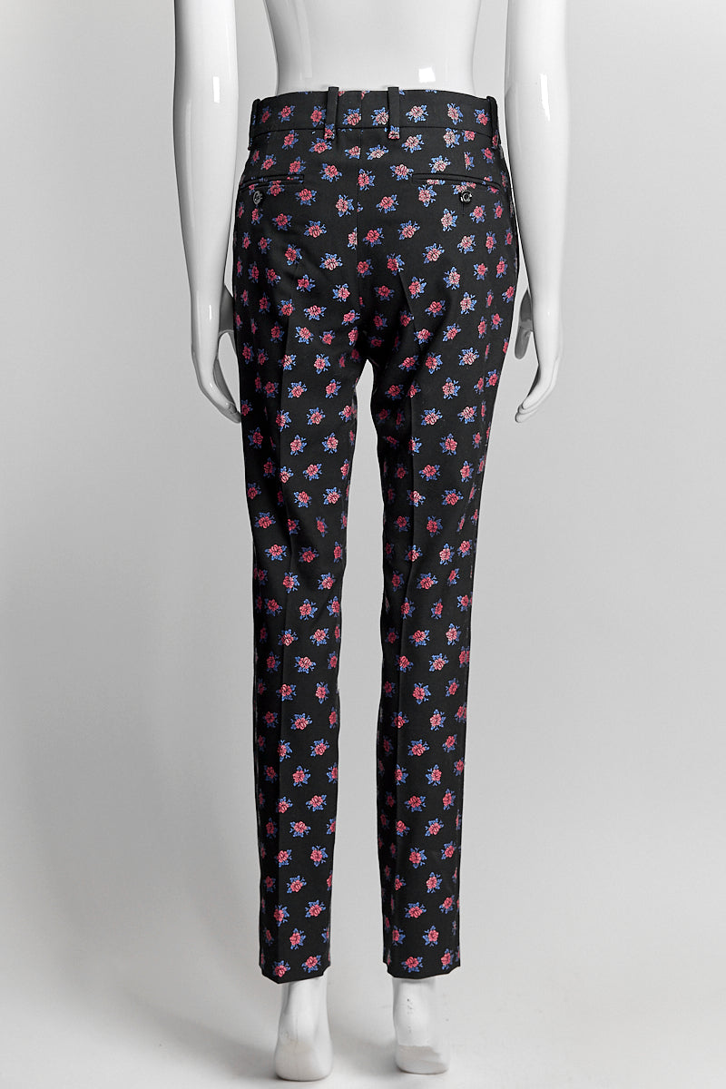 Gucci Black Floral Patterned Pants IT 40