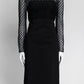Gucci Black Monogram Lace Dress with Cuff Detail  M