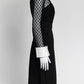 Gucci Black Monogram Lace Dress with Cuff Detail  M