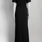 Gucci Black Silk Ruffled Gown with Belt 44