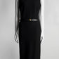 Gucci  Black Sleeveless Dress with Gold Buckle Belt L