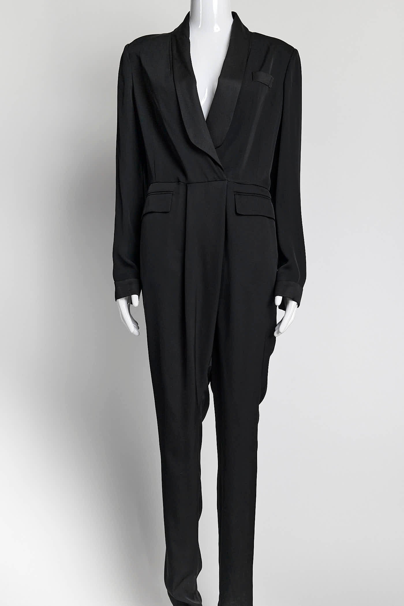 Gucci Black Tuxedo Style Jumpsuit 42