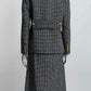 Gucci Black/White Logo Blazer/Skirt Set 40