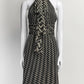 Gucci Black/White Silk Patterned Cocktail Dress 38