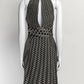 Gucci Black/White Silk Patterned Cocktail Dress 38