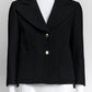 Gucci Black Wool Blazer with Gold Buttons 40