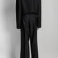 Gucci Black Wool Cropped Blazer/Trouser Suit 42