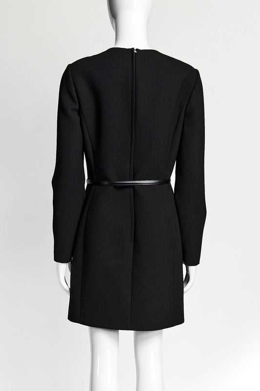 Gucci Black Wool Dress with GG Belt 40