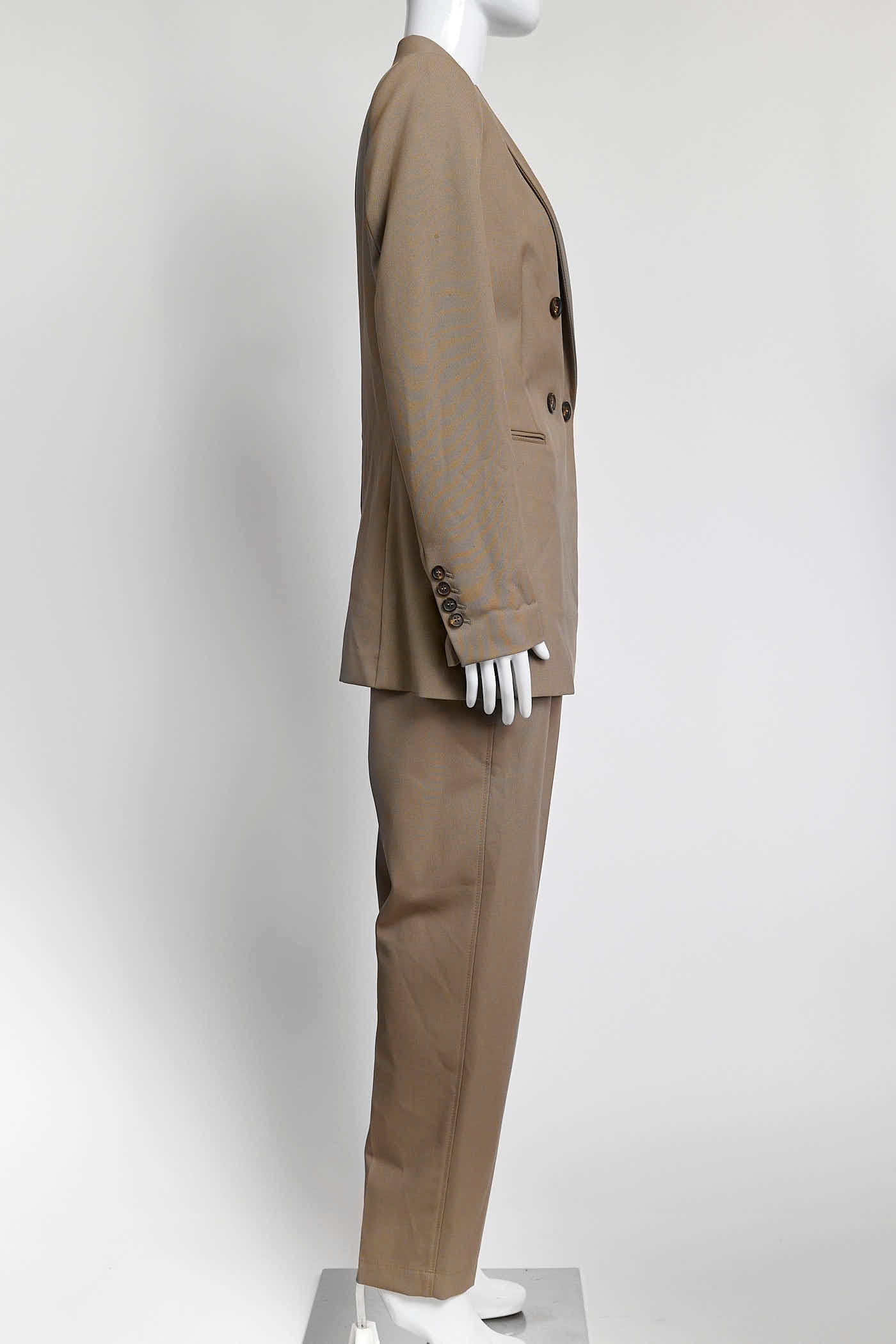Gucci Brown Jacquard Single-Breasted Wool Suit Blazer/Pant 42