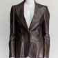 Gucci Brown Leather Blazer IT 42