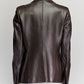 Gucci Brown Leather Blazer IT 42