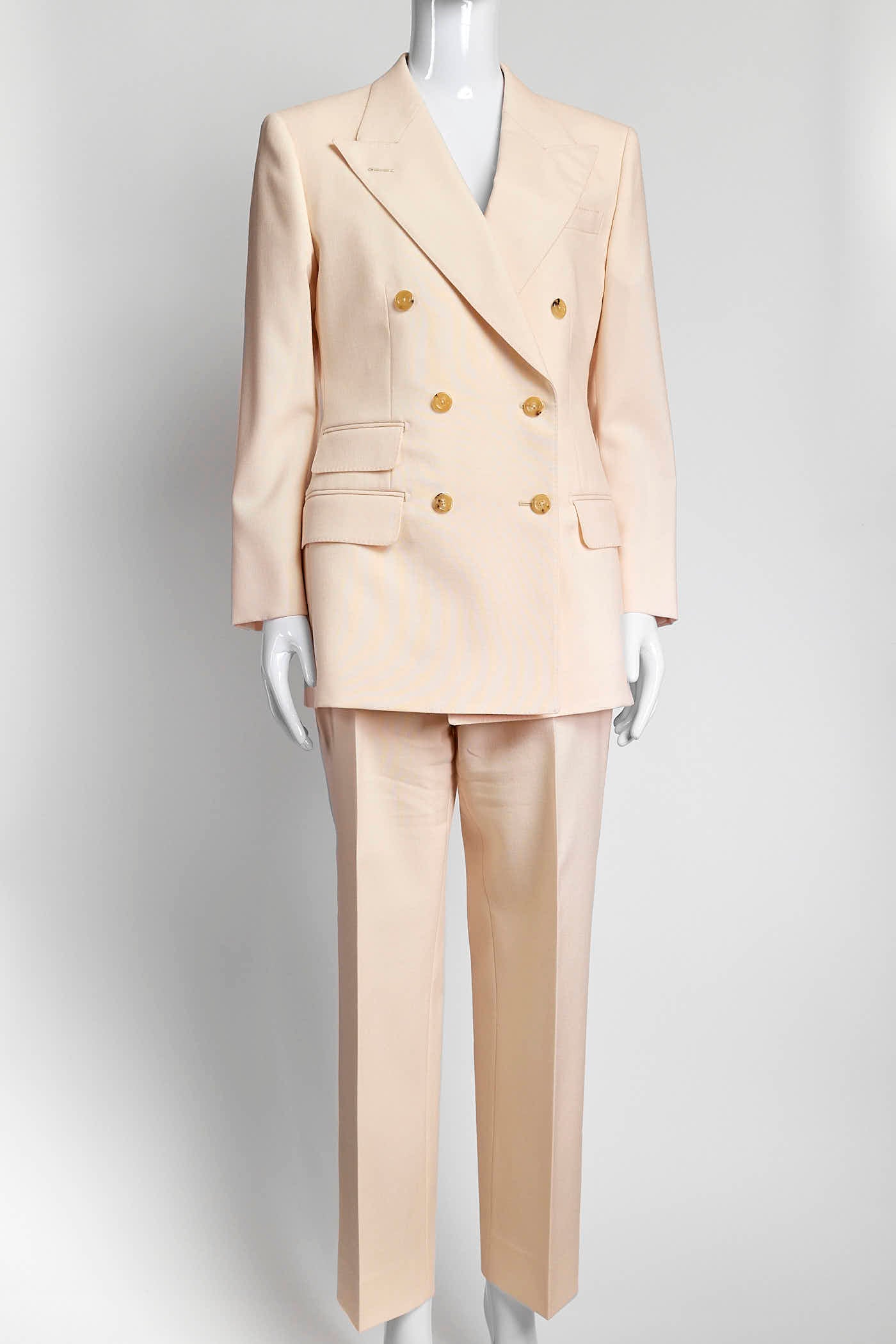 Gucci Brush Pink Mohair/Wool Suit Blazer/Pant 40
