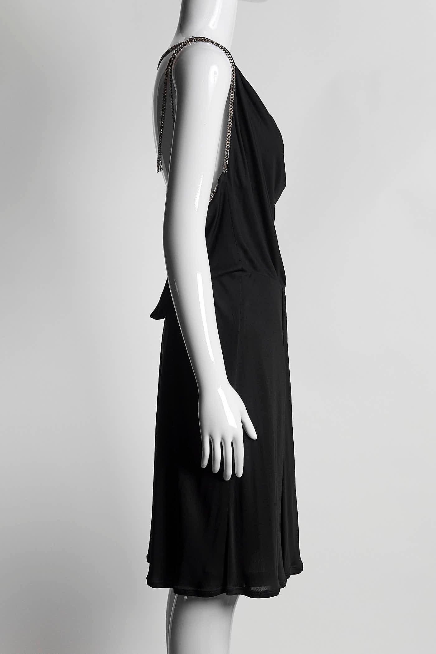 Gucci Chain Link Black Dress 44