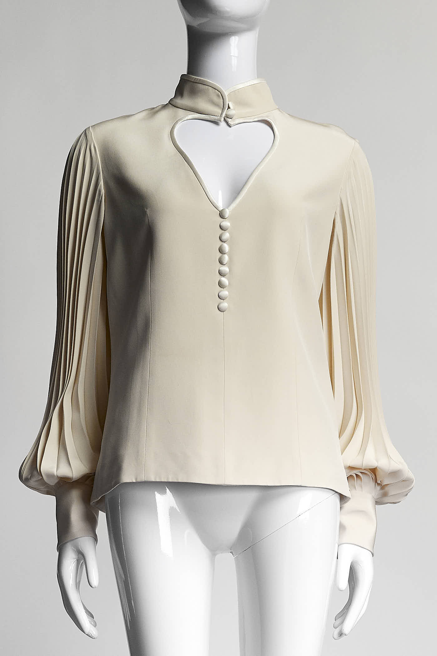 Gucci Cream Cut out Heart Blouse 40