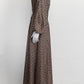 Gucci Crossing Chain Print Silk Dress in Brown IT 42