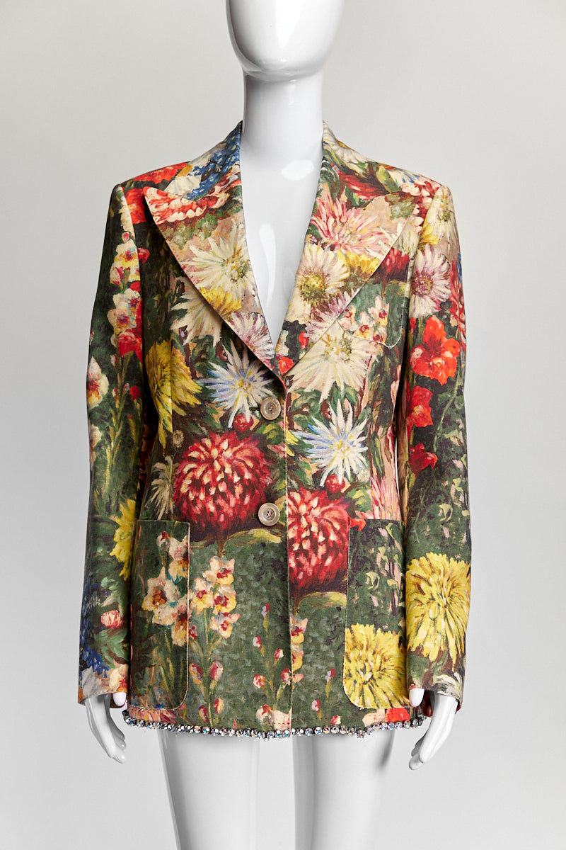 Gucci Floral Patterned Blazer IT 42