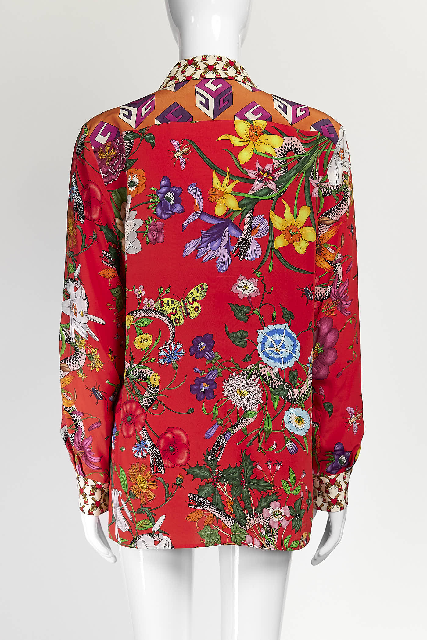 Gucci Floral Snake Print Shirt 40