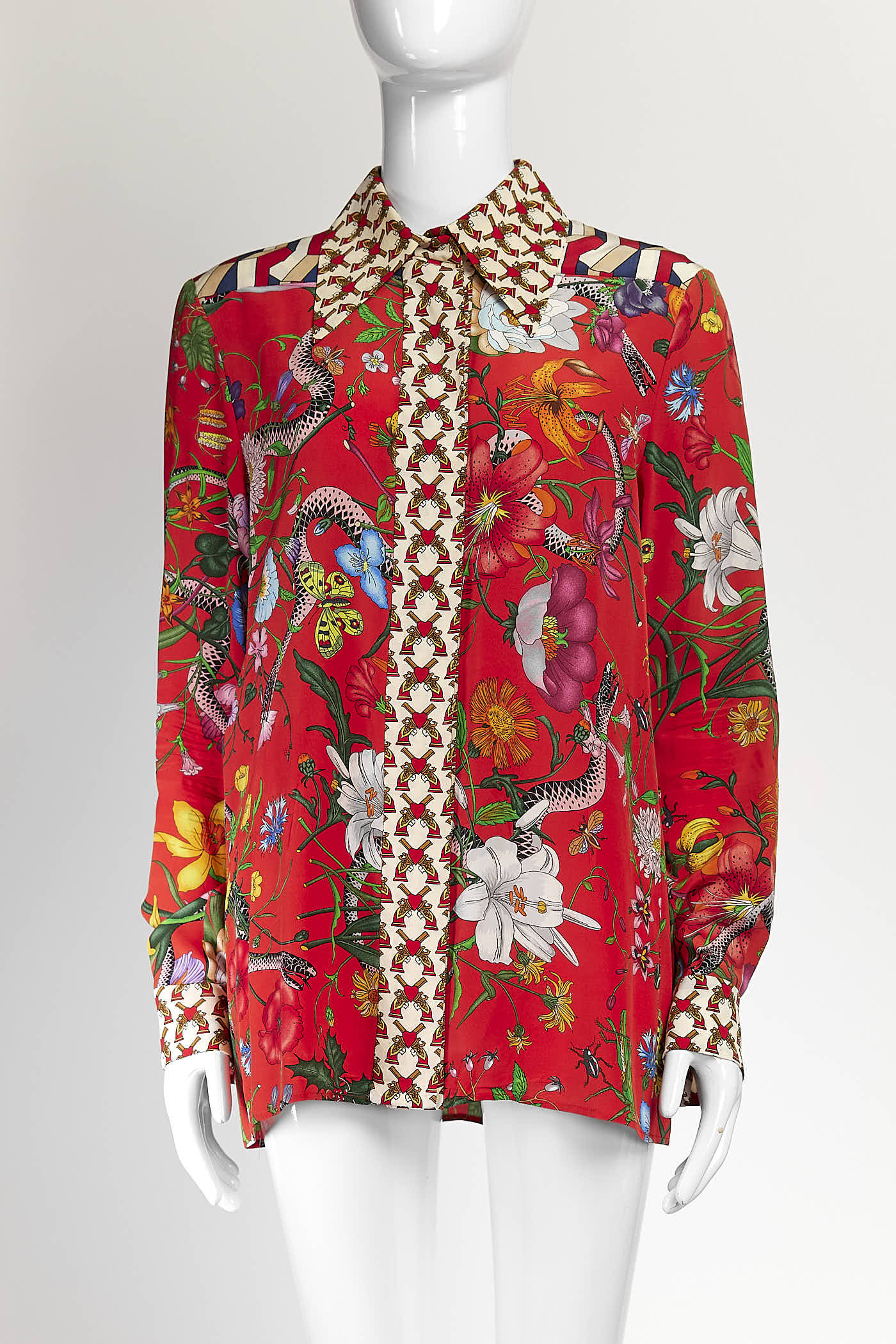 Gucci Floral Snake Print Shirt 40