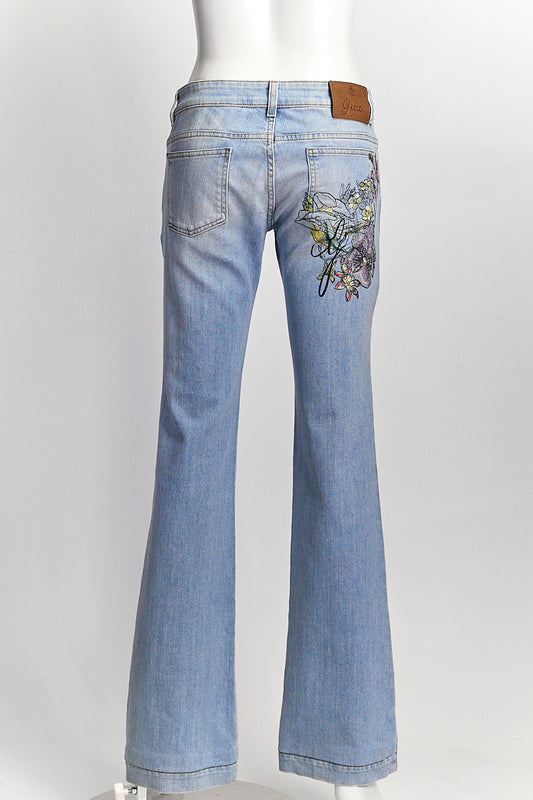 Gucci Flower Embroidered 70'S Jeans IT42